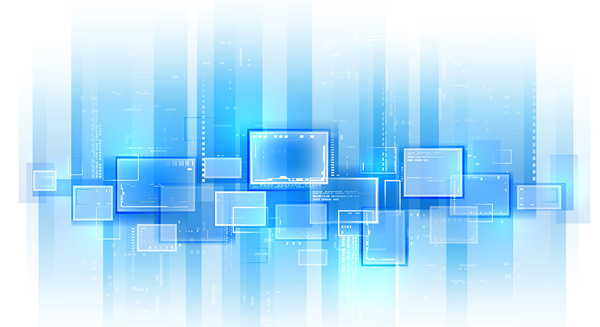 方塊幾何科技背景