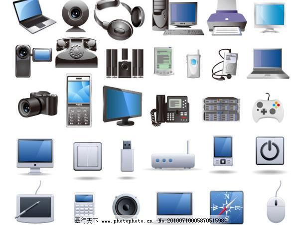 數(shù)碼科技產(chǎn)品圖標(biāo)矢量素材圖片